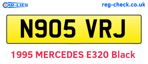 N905VRJ are the vehicle registration plates.