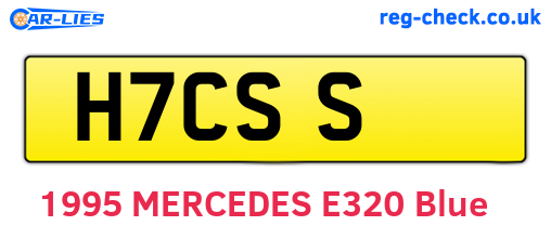 H7CSS are the vehicle registration plates.