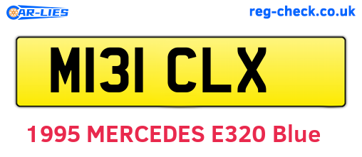 M131CLX are the vehicle registration plates.