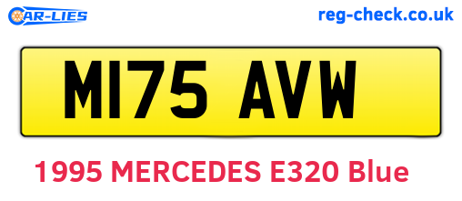 M175AVW are the vehicle registration plates.