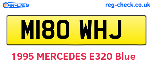M180WHJ are the vehicle registration plates.
