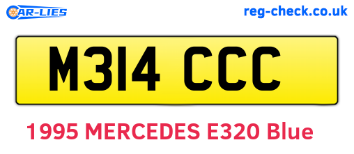 M314CCC are the vehicle registration plates.