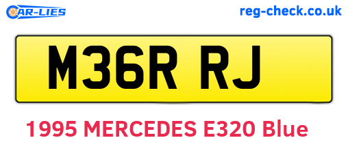 M36RRJ are the vehicle registration plates.