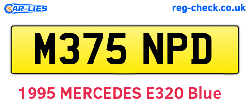 M375NPD are the vehicle registration plates.