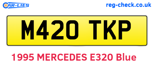 M420TKP are the vehicle registration plates.