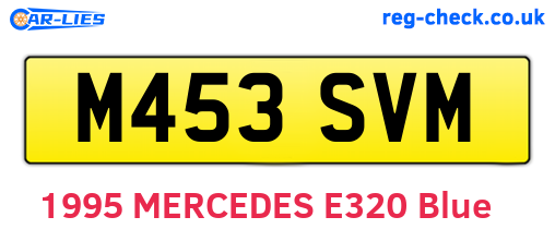 M453SVM are the vehicle registration plates.