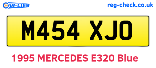 M454XJO are the vehicle registration plates.