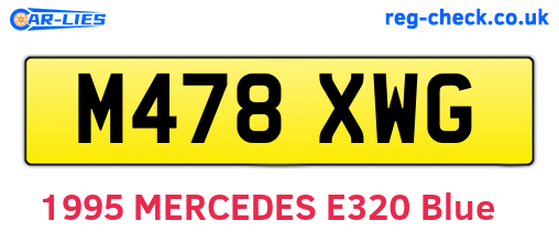 M478XWG are the vehicle registration plates.