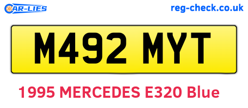 M492MYT are the vehicle registration plates.