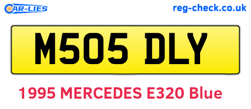 M505DLY are the vehicle registration plates.