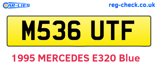 M536UTF are the vehicle registration plates.