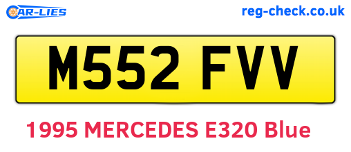 M552FVV are the vehicle registration plates.