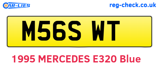 M56SWT are the vehicle registration plates.
