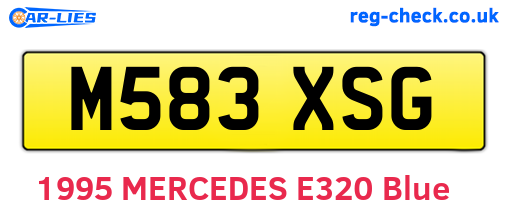 M583XSG are the vehicle registration plates.