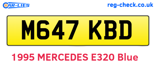 M647KBD are the vehicle registration plates.