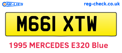 M661XTW are the vehicle registration plates.