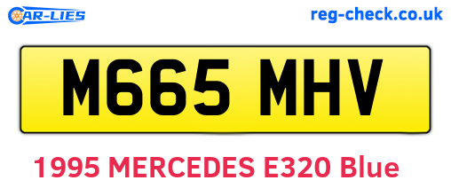 M665MHV are the vehicle registration plates.