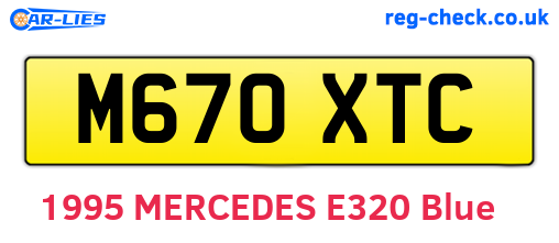 M670XTC are the vehicle registration plates.