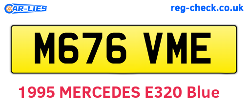 M676VME are the vehicle registration plates.