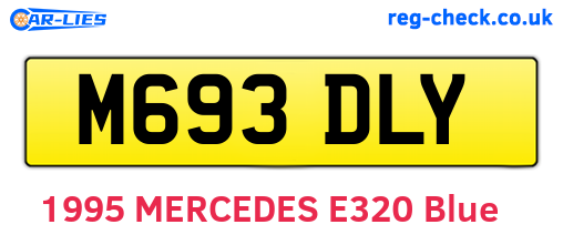 M693DLY are the vehicle registration plates.