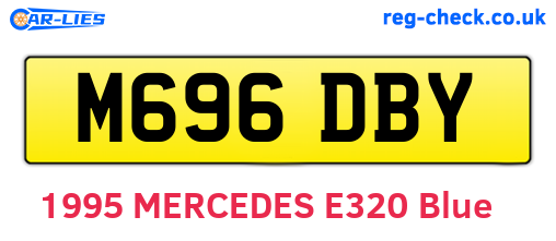 M696DBY are the vehicle registration plates.