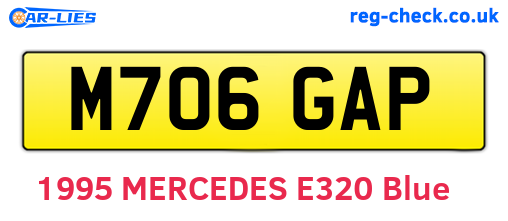 M706GAP are the vehicle registration plates.
