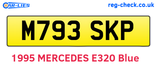 M793SKP are the vehicle registration plates.