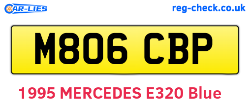 M806CBP are the vehicle registration plates.
