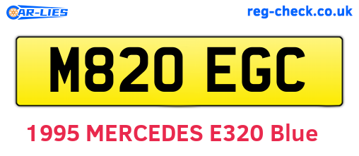 M820EGC are the vehicle registration plates.