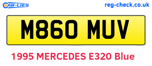 M860MUV are the vehicle registration plates.