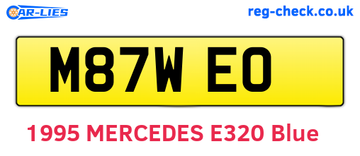 M87WEO are the vehicle registration plates.