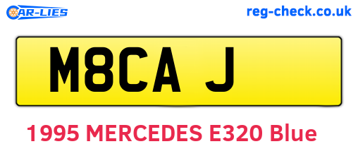 M8CAJ are the vehicle registration plates.