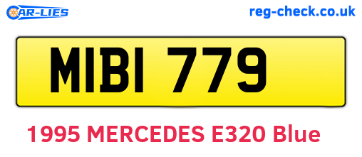 MIB1779 are the vehicle registration plates.
