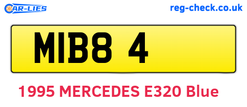 MIB84 are the vehicle registration plates.