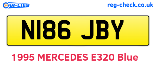 N186JBY are the vehicle registration plates.