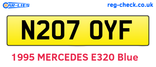N207OYF are the vehicle registration plates.