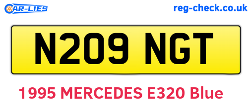 N209NGT are the vehicle registration plates.