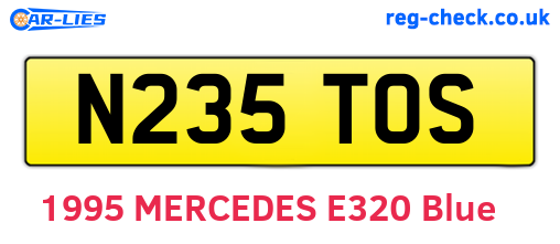 N235TOS are the vehicle registration plates.