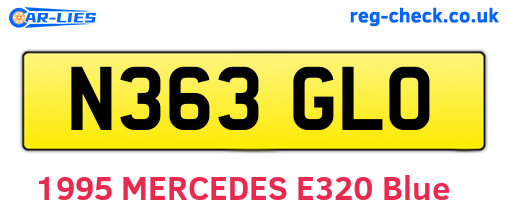 N363GLO are the vehicle registration plates.