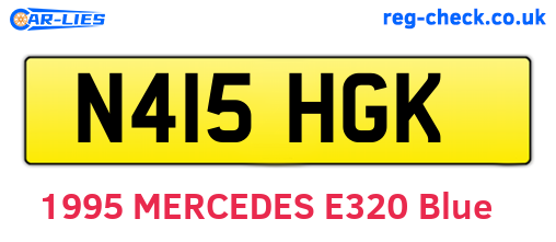 N415HGK are the vehicle registration plates.