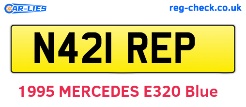 N421REP are the vehicle registration plates.