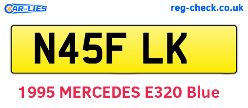 N45FLK are the vehicle registration plates.