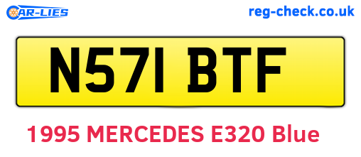 N571BTF are the vehicle registration plates.