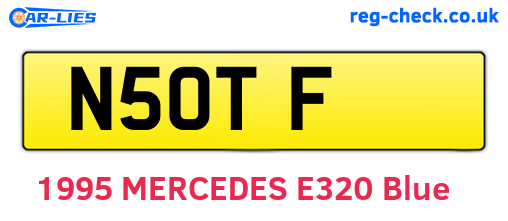N5OTF are the vehicle registration plates.