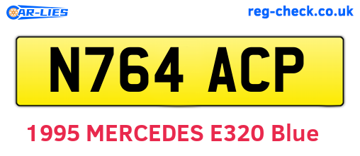 N764ACP are the vehicle registration plates.