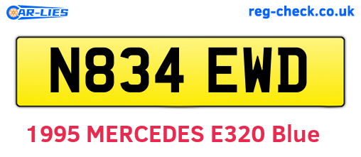 N834EWD are the vehicle registration plates.