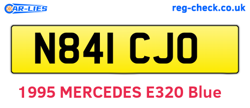 N841CJO are the vehicle registration plates.