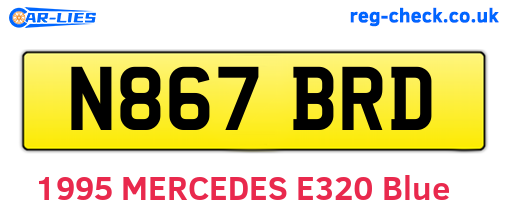 N867BRD are the vehicle registration plates.