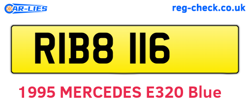 RIB8116 are the vehicle registration plates.