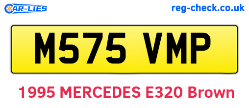 M575VMP are the vehicle registration plates.